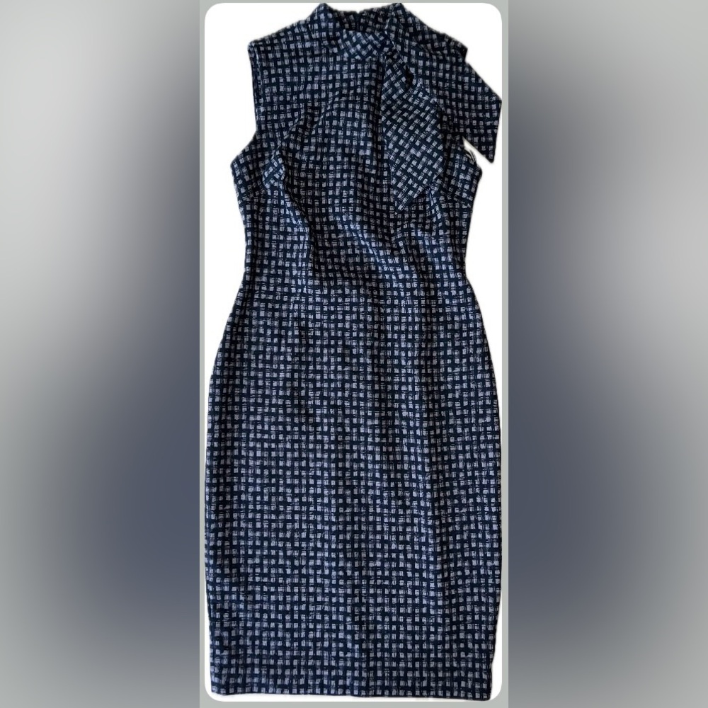 Calvin Klein Size 2 Black and Brown Office Dress